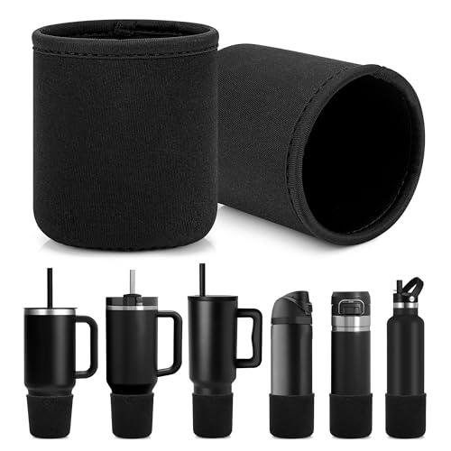 Linkidea Neopren-Wasserflaschen-Stiefel, kompatibel mit Owala FreeSip 680 ml, Yeti Tumbler 567 ml, 850 ml, SIM Trek Signature 1,134 ml, universeller Stoßstangenschutz für 6,9 cm – 7,9 cm, 2 Stück von Linkidea
