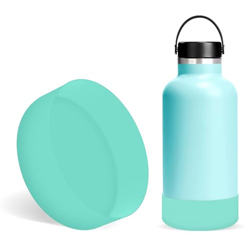 Linkidea Wasserflaschen-Stiefel, kompatibel mit Hydro Flask Wide Mouth 1,8 l, Growler 1,8 l, Silikon-Wasserflaschen-Bodenhülse, Schutz, Flaschenstoßstange, Minzgrün von Linkidea