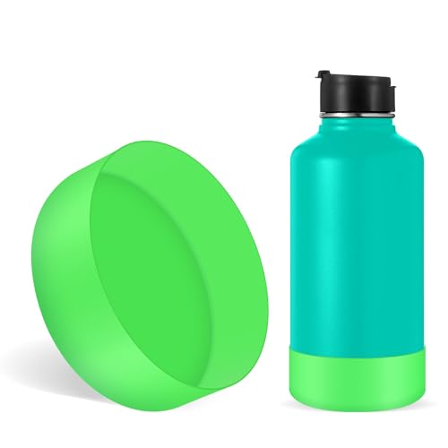 Linkidea Wasserflaschen-Schutzhülle, kompatibel mit Hydro Flask Wide Mouth 64oz, Growler 64oz, Silikon-Wasserflaschen-Unterhüllenschutz, Flaschenstoßstange (Hellrosa) (Grün) von Linkidea