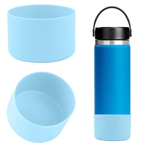 Linkidea Wasserflaschenstiefel, kompatibel mit Hydro Flask Wide Mouth/Standard-Mund; 340 g/397 g/453,6 g/510,3 g/567 g/595,3 g/680,4 g, Silikon-Flaschenbodenhülse, Flaschen-Stoßfänger (Himmelblau, von Linkidea