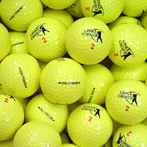 Links Choice Farbige Golfbälle, 12 Stück Gelb gelb von Links Choice