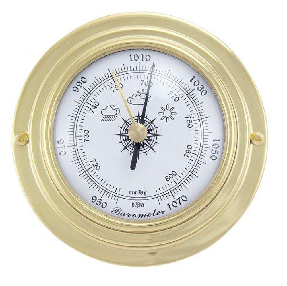 Linoows Dekoobjekt Barometer, Maritimes Schiffsbarometer Ø 10 cm, funktionsgetreue Dekoration von Linoows