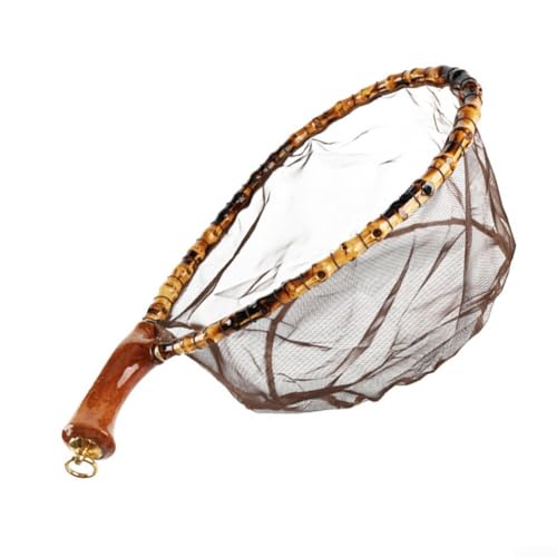 Fischernetz, Rahmen Fliegenfischen Kescher mit reißfestem Nylon-Netz, Griff ergonomisches Design, bequemer Griff (S) von Lioaeust