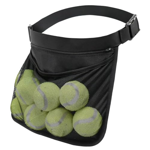 Lioaeust Tennisball-Netztasche, verstellbare Pickleball-Netztasche, Hüfttasche, Tasche für Tennis, Haustiertraining (ohne Bälle) von Lioaeust