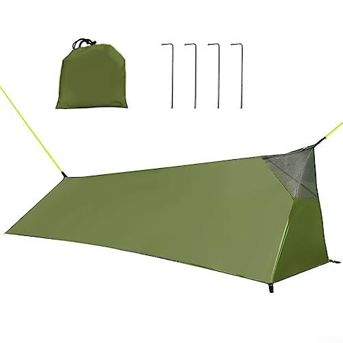 Outdoor-Camping-Zelt, Oxford-Stoff, ultraleicht, Outdoor-Camping-Zelt, Sommer, 1 Person, Netz-Innenschlitze (grün) von Lioaeust