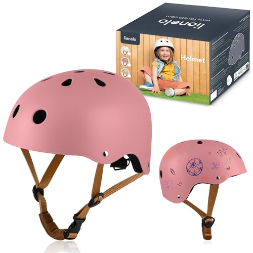 LIONELO Helmet Schutzhelm für Kinder, verstellbar 50-56 cm, Kinnschutz, Intertek zertifizierter Helm für Mädchen und Jungen, Größe S von Lionelo