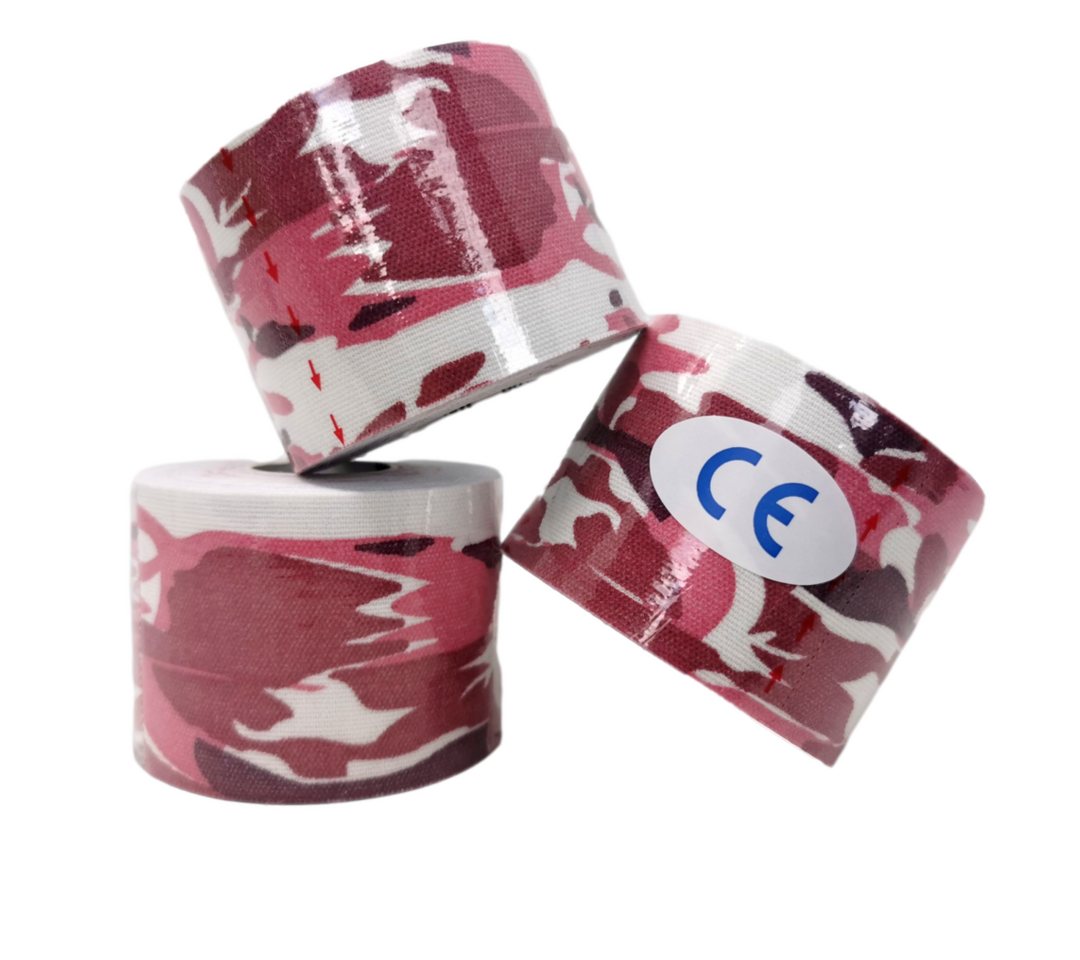 LisaCare Kinesiologie-Tape Camouflage Mix - Medizinisches Tape (Set, 3-St., Rollen Camo-Rosa / 5cm x 5m) Latexfrei von LisaCare