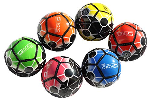 Lisaro 10 Minifussball Umfang Ca.36cm - Mini Ball neon Footballs - Minifußball-Mini Football von Lisaro