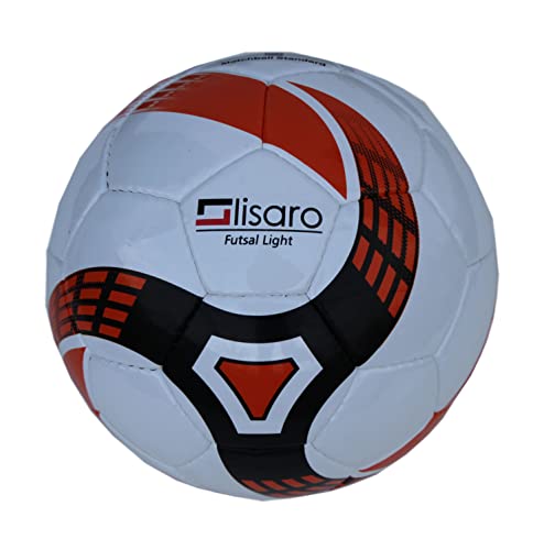 Lisaro Futsal-Ball Gr. 3 / 300g Weiss-orange/Futsal für E- und F-Jugend, sowie Bambini (G-Jugend). von Lisaro