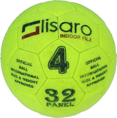 lisaro Indoor Filz 1.8 Hallenfußball Gr. 4 | Hallenball | Indoorfußball | Spielball der Extraklasse von lisaro