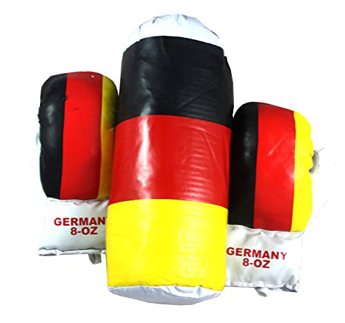 Lisaro Boxsack Kidds-Star Ca.2 kg, inkl. Boxhandschuhe mit Deutschland Flage. von Lisaro