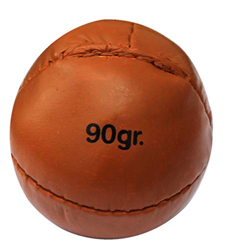 Lisaro Wurfball Leder 90 gr. Wurfball – Schlagball ideal für Bundesjugendspiele Farbe Braun 90 Gram von Lisaro
