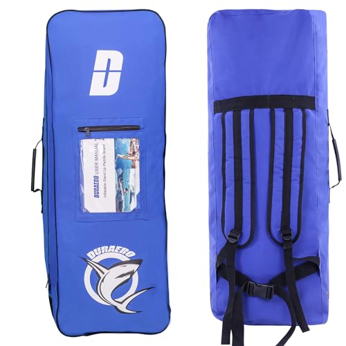 Paddelboard-Rucksack, tragbar, Nylon, SUP, Surfbrett, Reißverschlusstasche für aufblasbares Stand-Up-Paddel, 75 L, Blau von Liszton
