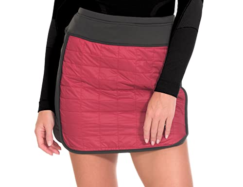 Little Donkey Andy Damen Leichte Winddichter Rock Warmer Stepprock Puffer Sportskorts zum Wandern Golf Dunkelrot XS von Little Donkey Andy