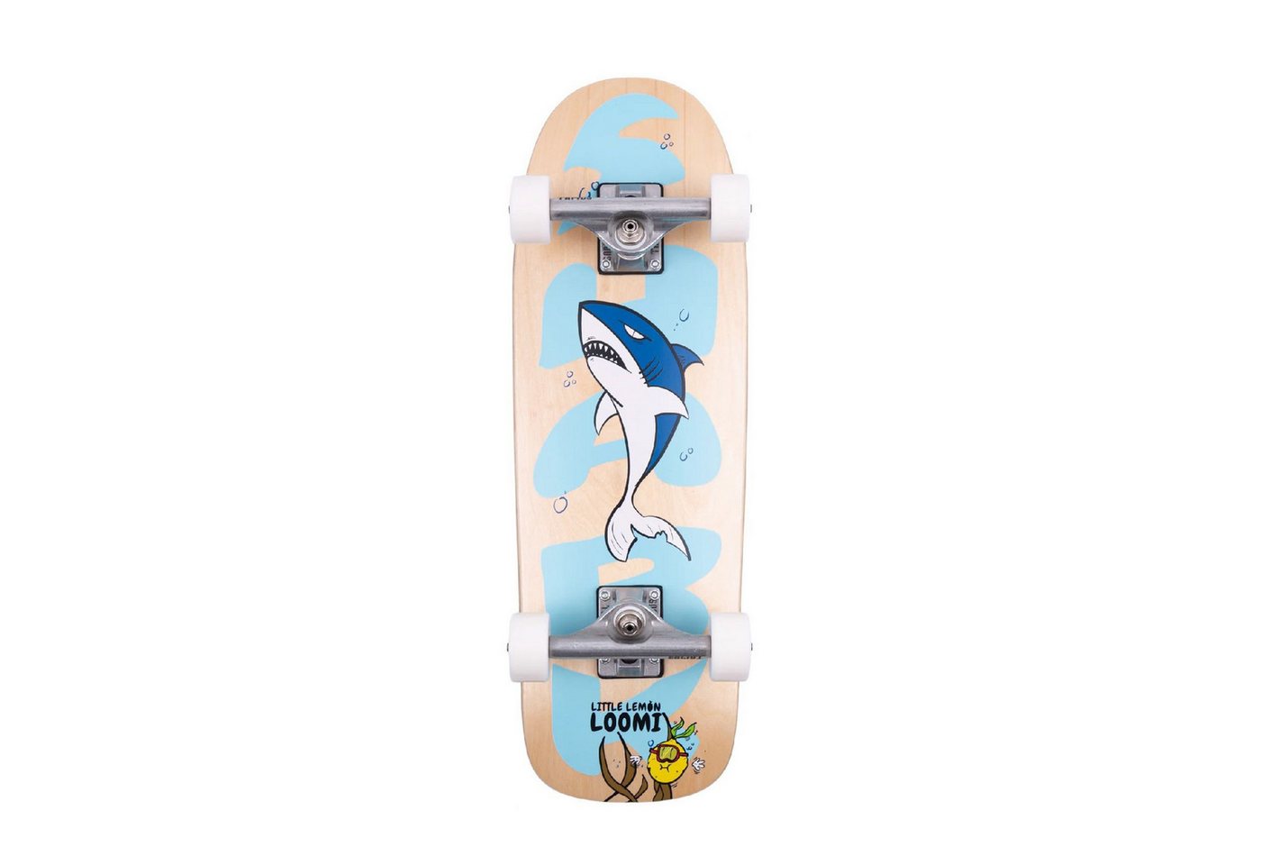 Little Lemon Loomi Skateboard Kinderskateboard Cruiser 24.75", für Kinder ab 3 Jahre, mit Kork-Griptape von Little Lemon Loomi