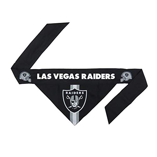 Littlearth NFL Las Vegas Raiders Wendehalstuch für Haustiere mit Team-Grafik auf jeder Seite, Größe L, Team-Farbe von Littlearth