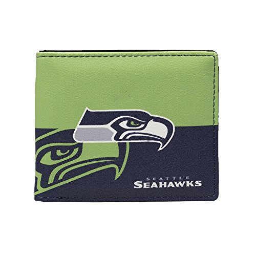 Littlearth NFL Seattle Seahawks Doppelfalt-Geldbörse, 10,2 x 12,7 x 2,5 cm, Team-Farbe von Littlearth