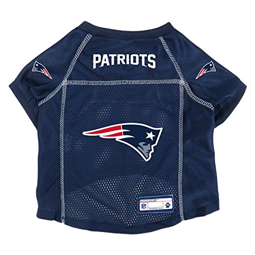 Littlearth Unisex-Erwachsene NFL New England Patriots Basic Pet Jersey, Teamfarbe, Größe S von Littlearth