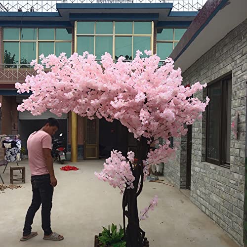 LiuGUyA 1x0.6m Large Plant Artificial Cherry Blossom Tree Simulation Peach Blossom Tree Wishing Tree Silk Flower for Wedding Event Indoor Outdoor Party Restaurant Mall 2.5x2.5m/8.2x8.2ft von LiuGUyA