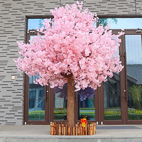 LiuGUyA Artificial Cherry/Peach Blossom Tree Simulation Green Plants for Wedding Office Bedroom Party DIY Decor Indoor Outdoor Japanese Handmade Wishing Tree Pink- 1.5x1m von LiuGUyA