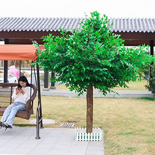 LiuGUyA Artificial Green Plants Simulation Green Tree Indoor Outdoor False Banyan Tree Branch Vine Living Room Family Office Wedding Decoration Green-1x0.8m von LiuGUyA