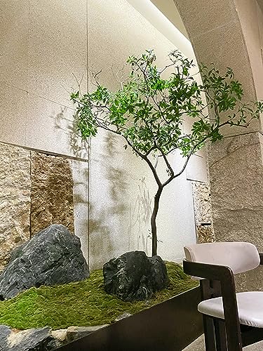 LiuGUyA Artificial Olive Tree, Tall Fake Olive Tree Horse Drunken Wood Large Floor-to-Ceiling Bionic Decorative Suitable for Home Decoration for Office, Modern Living Room H 2.5M/8.2FT von LiuGUyA
