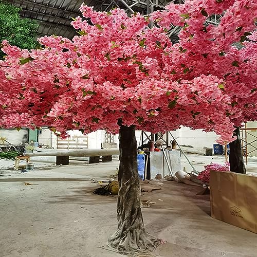 LiuGUyA Artificial White Lean Blossom Cherry Tree, Lean Silk Sakura Flowers Tree, Faux Lean Peach Flowers Tree for Wedding Party Home Decor Indoor Outdoor Gardens 2x1.8m/6.6x5.9ft von LiuGUyA