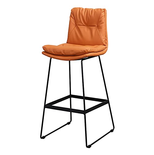 LiuGUyA Bar Stool with Back and Footrest Industrial PU Bar Stools Set of 1, Modern Kitchen Breakfast Bar Chairs with Back, Counter Chairs for Home, Pub, Kitchen, Coffee Cub von LiuGUyA