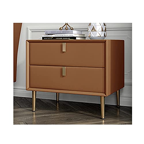LiuGUyA Bedside Table with Drawers, Decorative Coffee Table with Storage, solid Wood Bedside Cabinet, Two-Layer Side Table, Side Shelf in Living Room, Bedroom, 40 * 48 * 50 cm(Color:Orange Needed von LiuGUyA