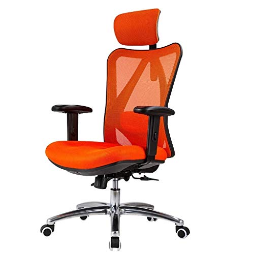 LiuGUyA Computer Chair Ergonomic Back Chair Swivel Chair Boss Chair Waist Support Office Chair Sports Seat Loading 200Kg Orange 64 70 107cm von LiuGUyA