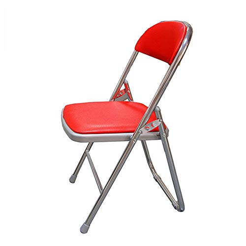 LiuGUyA Ergonomic Home Cushion Seat Double Support Back Folding Chair for Guest Visitor Conference (Color : Red, Size : 82X39X42Cm)/Red/82X39X42Cm von LiuGUyA