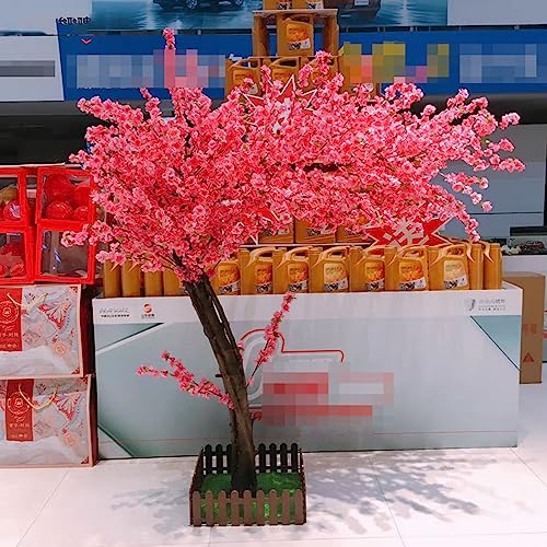 LiuGUyA Japanese Artificial Cherry Blossom Tree Large Simulation Plant Wishing Tree Handmade Silk Flower for Office Bedroom Living Party DIY Wedding Decor 1.2x1m/3.9x3.2ft von LiuGUyA