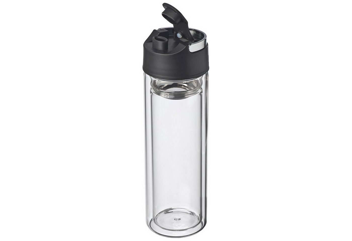 Livepac Office Trinkflasche Doppelwandige Glasflasche / Trinkflasche / mit Siebeinsatz / 400ml Fül von Livepac Office