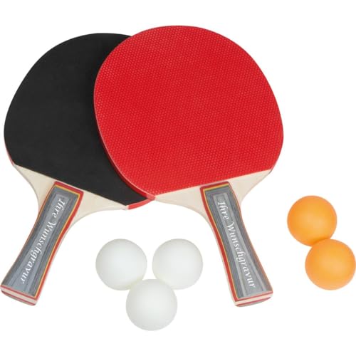 Tischtennis-Set mit Gravur / 2 Tischtennisschläger und 5 Tischtennisbälle von Livepac Office