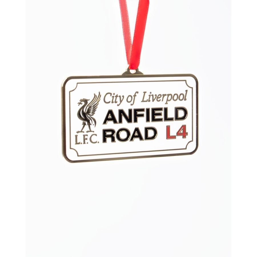 Liverpool Anfield Road Schild Christmas Decoration - Weiß/Schwarz von Liverpool FC