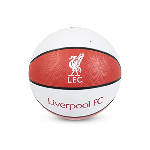 Liverpool F.C. Hy-Pro Offiziell lizenzierter Basketball | Größe 7, Weiß/Rot, Indoor/Outdoor für Kinder und Erwachsene von Hy-Pro