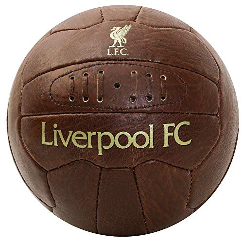 Liverpool FC Fußballball, Kunstleder, Retro-Design, Größe 5, Braun von Liverpool FC