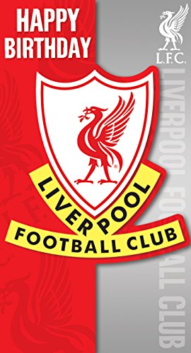 Liverpool FC LP047 gestanzte Karte Wappen Geburtstagskarte, mehrfarbig, 12,8 x 0,2 x 23,2 cm von Liverpool FC