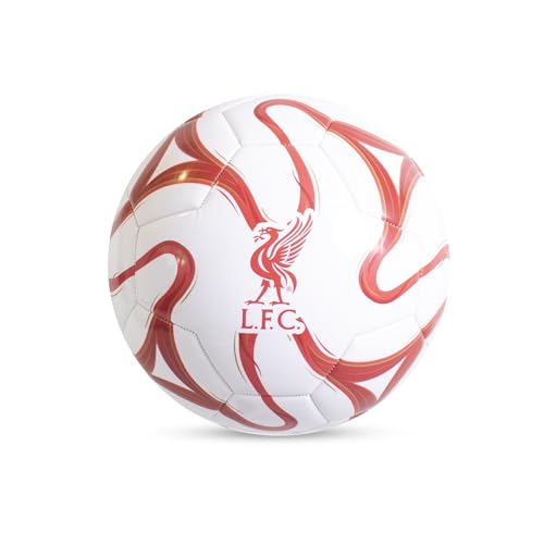 Liverpool F.C. Hy-Pro Offiziell lizenzierter Cosmos Fußball | Größe 5, 26 Panel, Weiß, Training, Match, Merchandise, Sammlerstück für Kinder und Erwachsene von Liverpool FC