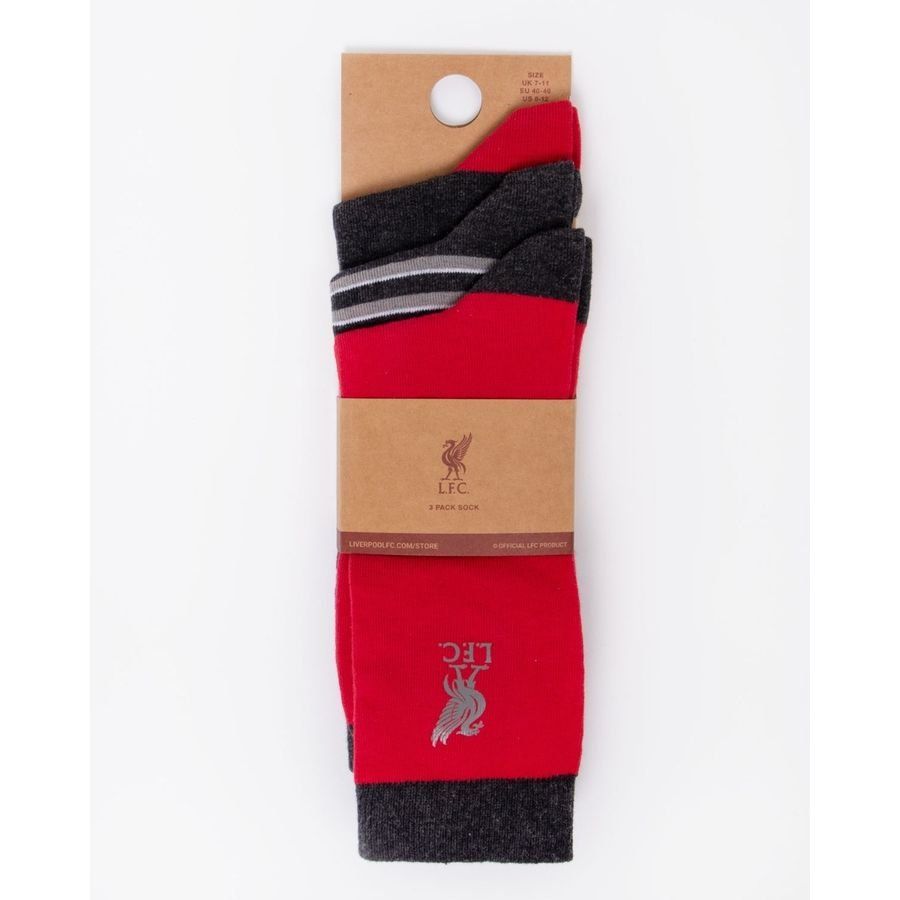 Liverpool Socken Design 3er-Pack - Rot/Grau von Liverpool FC