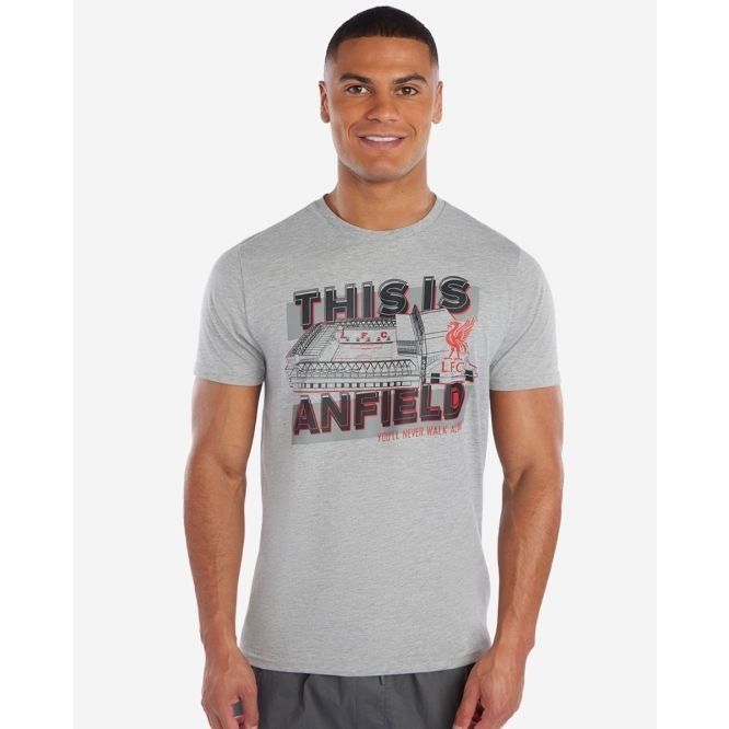 Liverpool T-Shirt YNWA Anfield - Grau von Liverpool FC