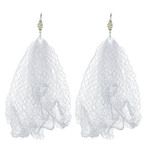 Lixada 2pcs Kupfer Spring Shoal Fischernetz, mit leuchtenden Perlen Mesh Net für Nacht Angeln Angelausrüstung von Lixada