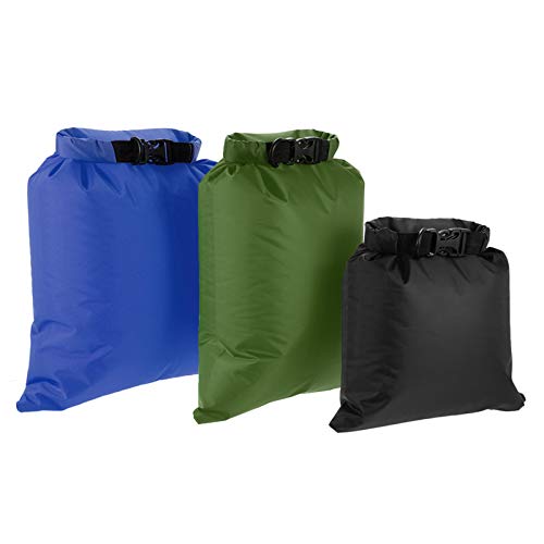 Lixada 3 x tragbare wasserdichte Tasche für Camping, Wandern, Kajakfahren (1 l + 2 l + 3 l), Farbe 5, Color 5, Modern von Lixada