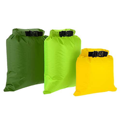 Lixada 3 Stück wasserdichte und tragbare Tragetaschen, Ultraleicht, für Camping, Wandern, Kajakfahren (1 l + 2 l + 3 l), Farbe 7, Color 7, Modern von Lixada