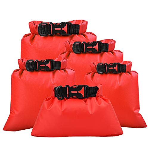 Lixada Outdoor Waterproof Storage Bags for Camping/Boating/Smartphones/Cameras During Water Sports (1.5 L + 2.5 L + 3.0 L + 3.5 L + 5.0 L) (Pack of 5/6) von Lixada
