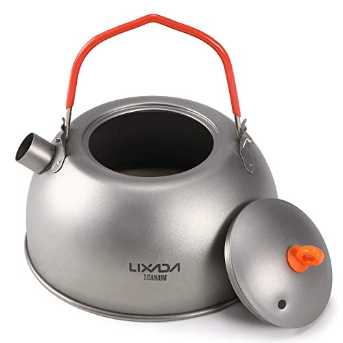 600ml Titanium Teekessel zum Kochen von Wasser Kaffee Teekanne für Outdoor Camping Wandern Rucksack von Lixada
