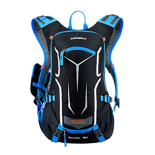 Lixada Fahrradrucksack 18L, Damen Herren Leichter Kleiner Tagesrucksack Wasserdicht Wanderrucksack Sportrucksack MTB Rucksack Skirucksack mit Regenschutzkappe Helmabdeckung 5.5 inch Handytasche für Den Alltag von Lixada