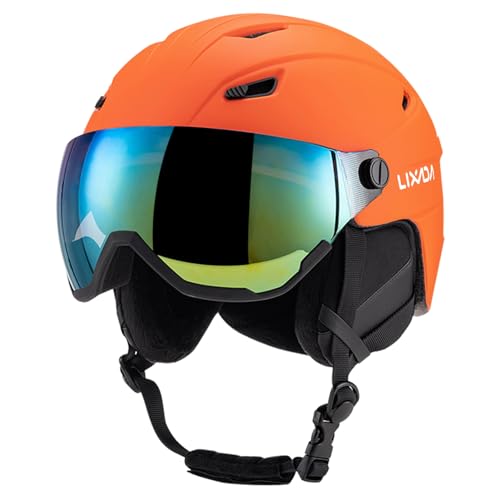 Lixada Integrierter Skihelm für Herren und Damen, Snowboardhelm mit Abnehmbarer Visierbrille von Lixada