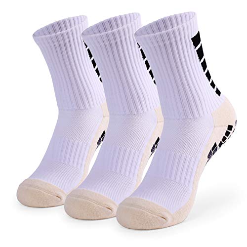 Lixada Fußballsocken,Die rutschfesten Running Fußball-Socken Unisex der Männer tragen Fußball-hohe Schlauch-Socken 3 Paar zur Schau 
