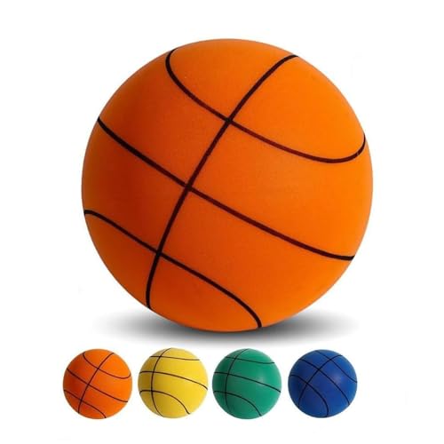 LixronVL Leiser Basketball, hochelastisch, leiser Basketball, Dribbel-Traum, leiser Basketball, Schaumstoff-Basketball, Indoor-Training, leiser Ball, Geschenk für Jugendliche, Kinder, Orange, 18 cm von LixronVL